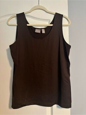 Chico's Dark Brown Scoop Neck Tank Top